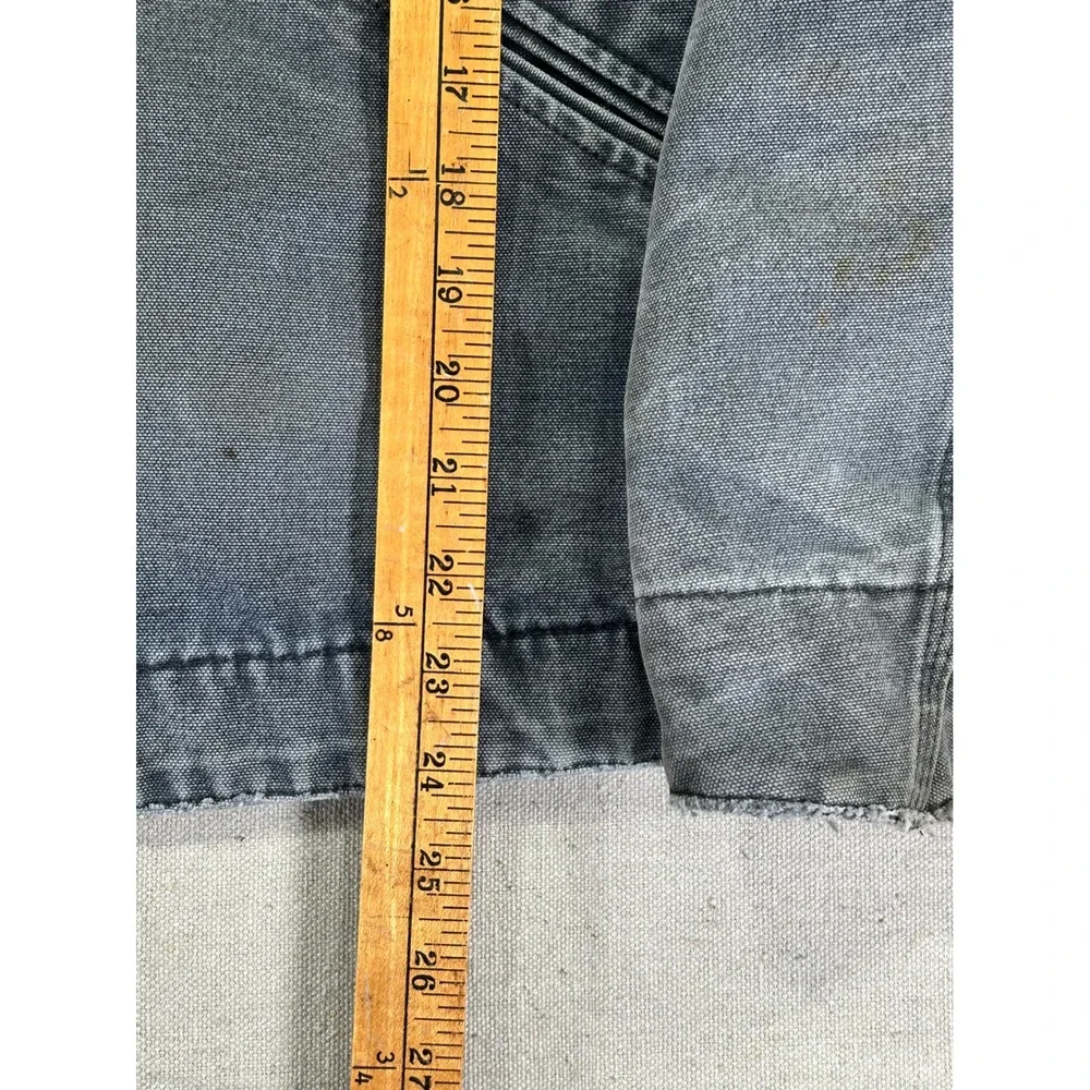 Vintage Carhartt J97 PTL Detroit Jacket Petrol Blue HONEY COMB Distressed Large